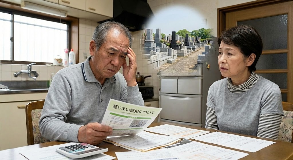 広島市安佐北区における墓じまいの費用相場と内訳を示すイメージ画像