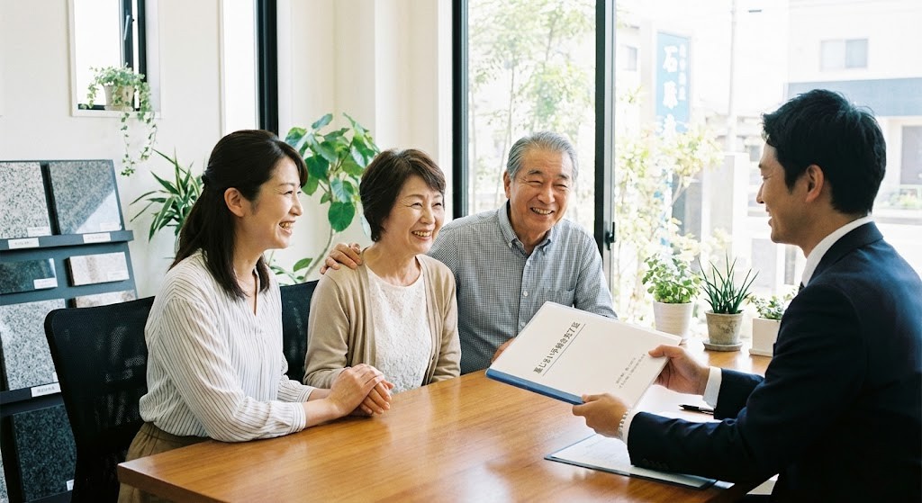 安心して相談・手続きが完了したイメージ