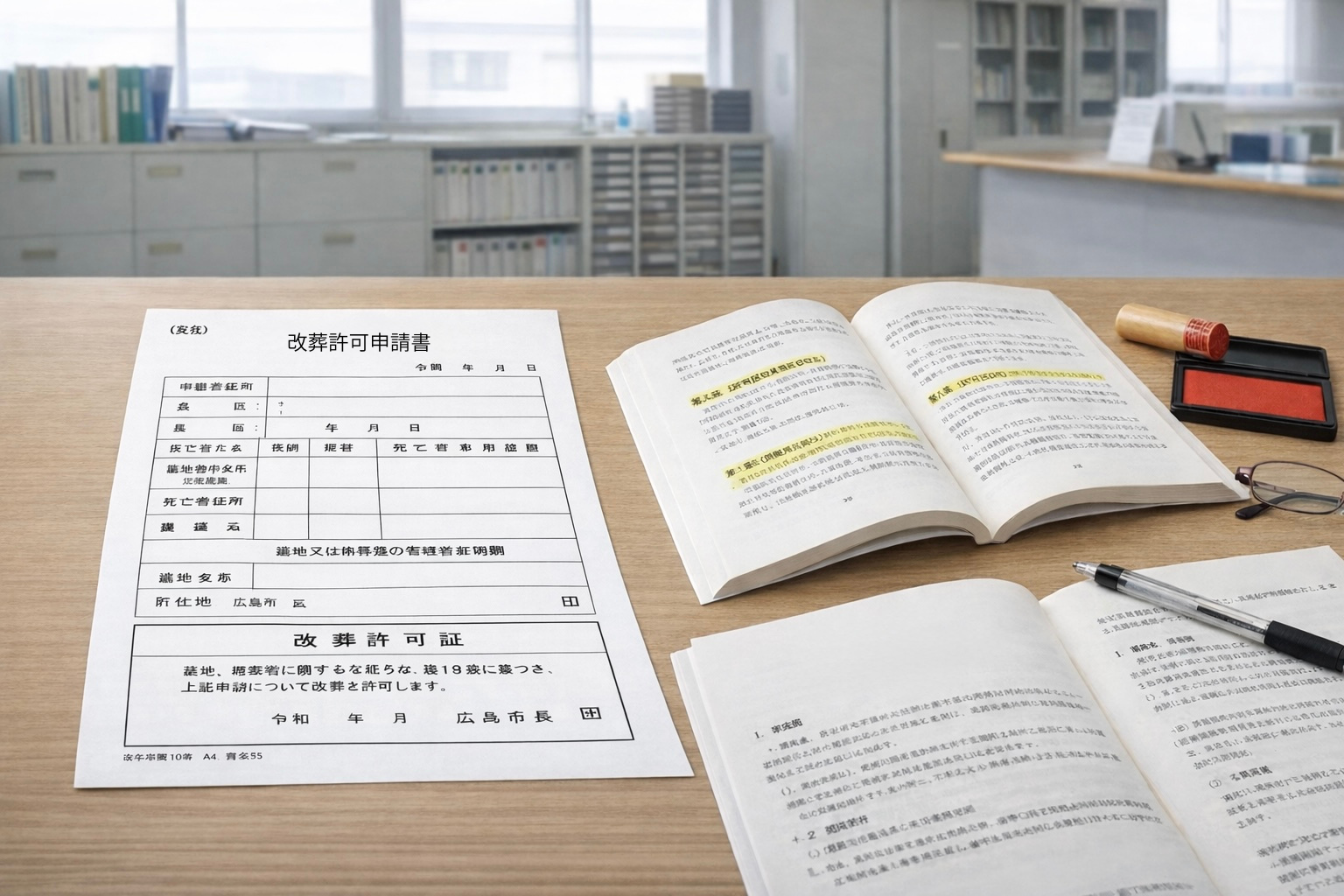 改葬許可証の法的根拠イメージ