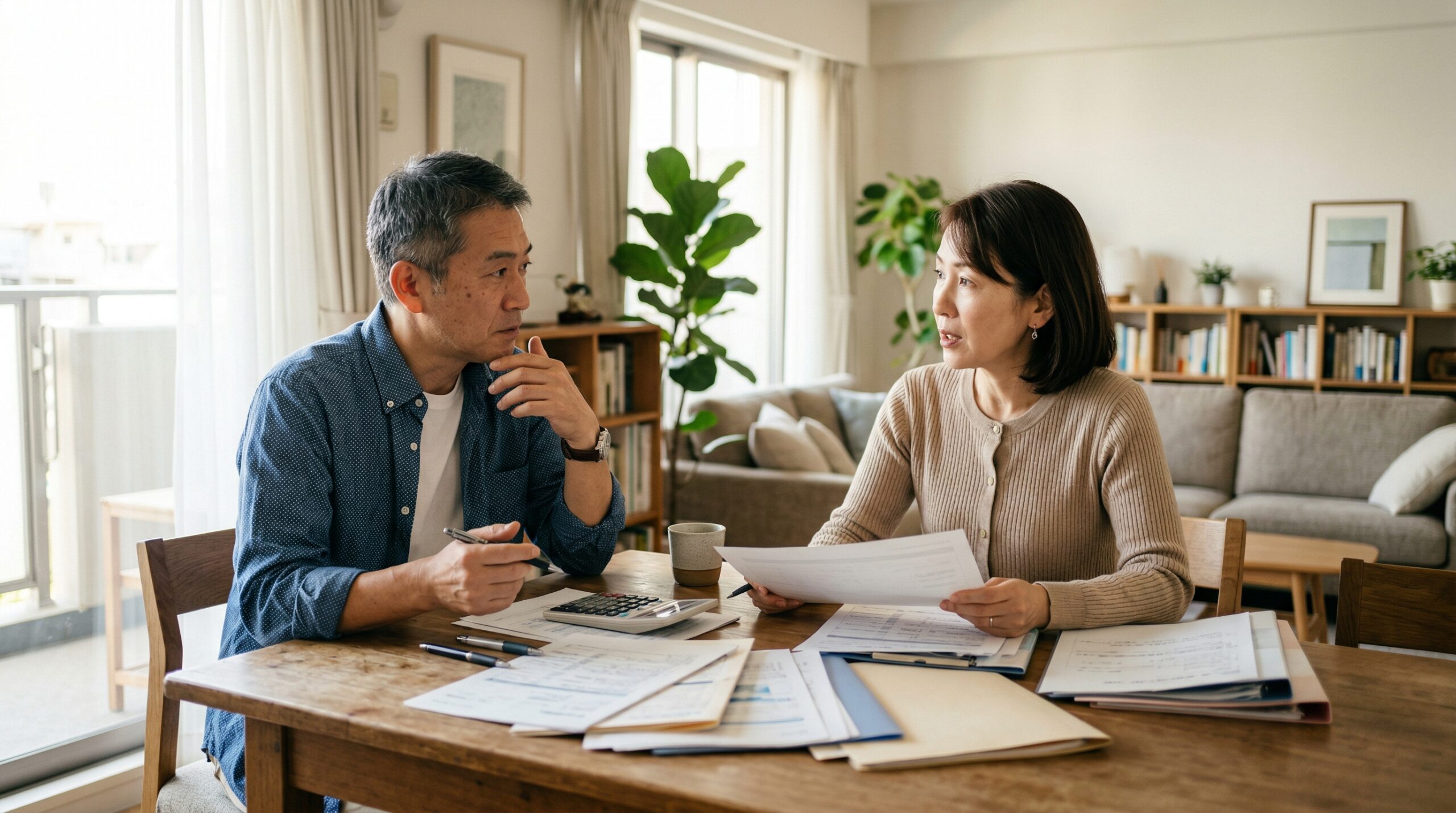 見積書を丁寧に確認しているイメージ写真