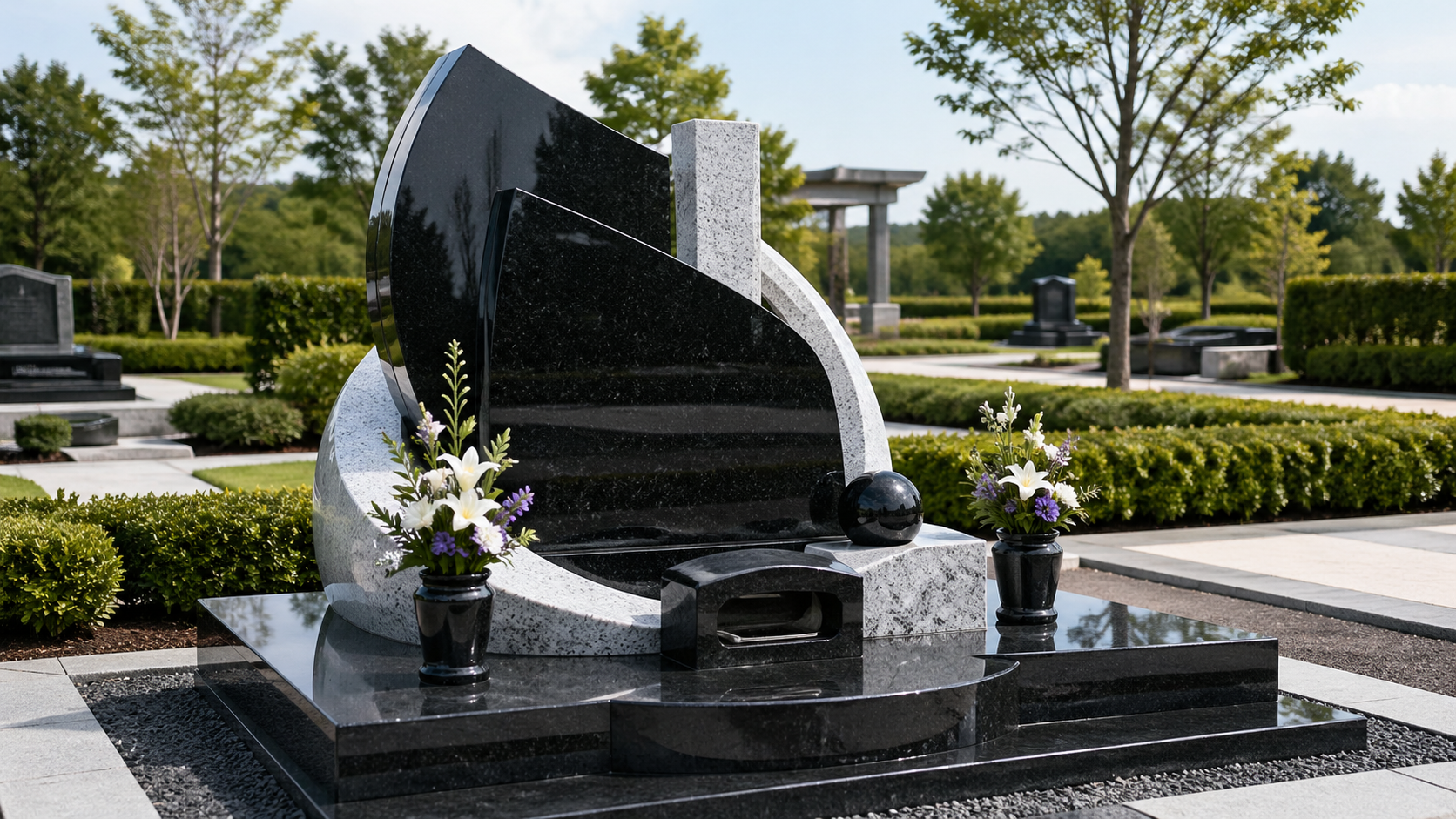 自由設計のオリジナルデザイン墓石の事例画像