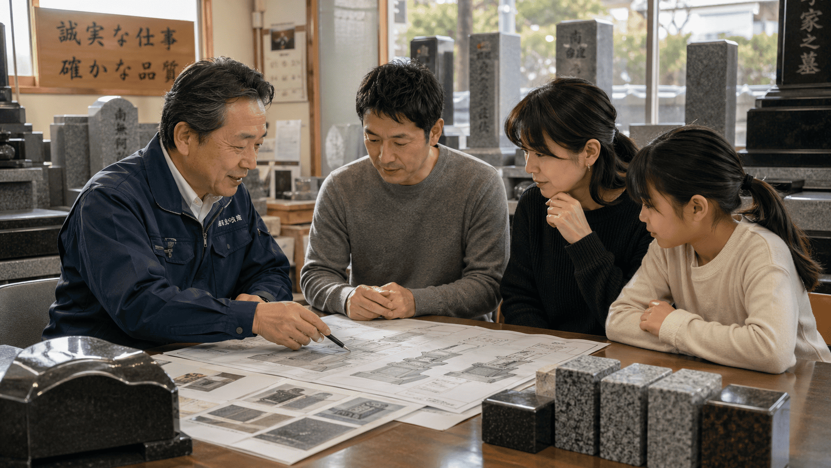 新しく建てたお墓の写真