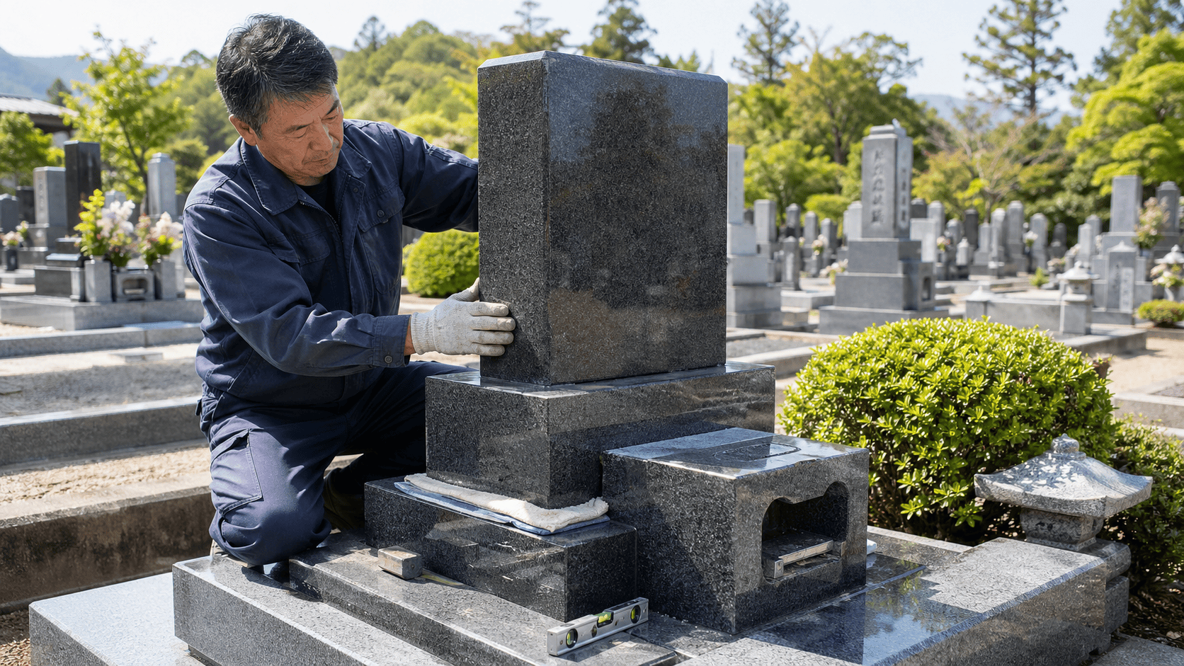 お墓を建てるまでの流れを示すイメージ写真