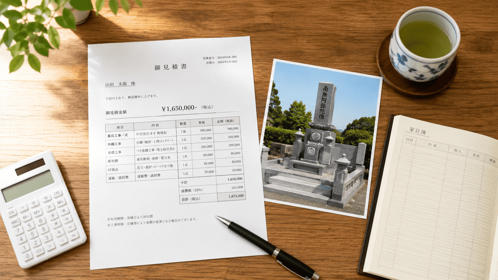 広島のお墓参り代行と年間メンテナンス契約の料金相場を比較する見積もりイメージ